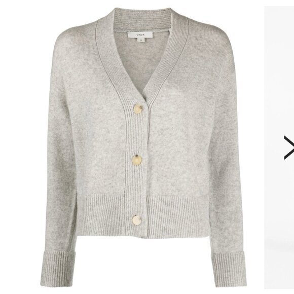 Vince Wool-Cashmere blend Cardigan (Grey, size M) - Picture 1 of 9